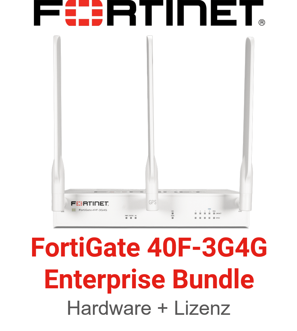 Fortinet FortiGate-40F-3G4G - Enterprise Bundle (Hardware + Lizenz)