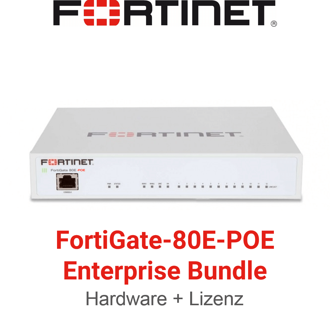 Fortinet FortiGate-80E-POE - Enterprise Bundle (End of Sale/Life)