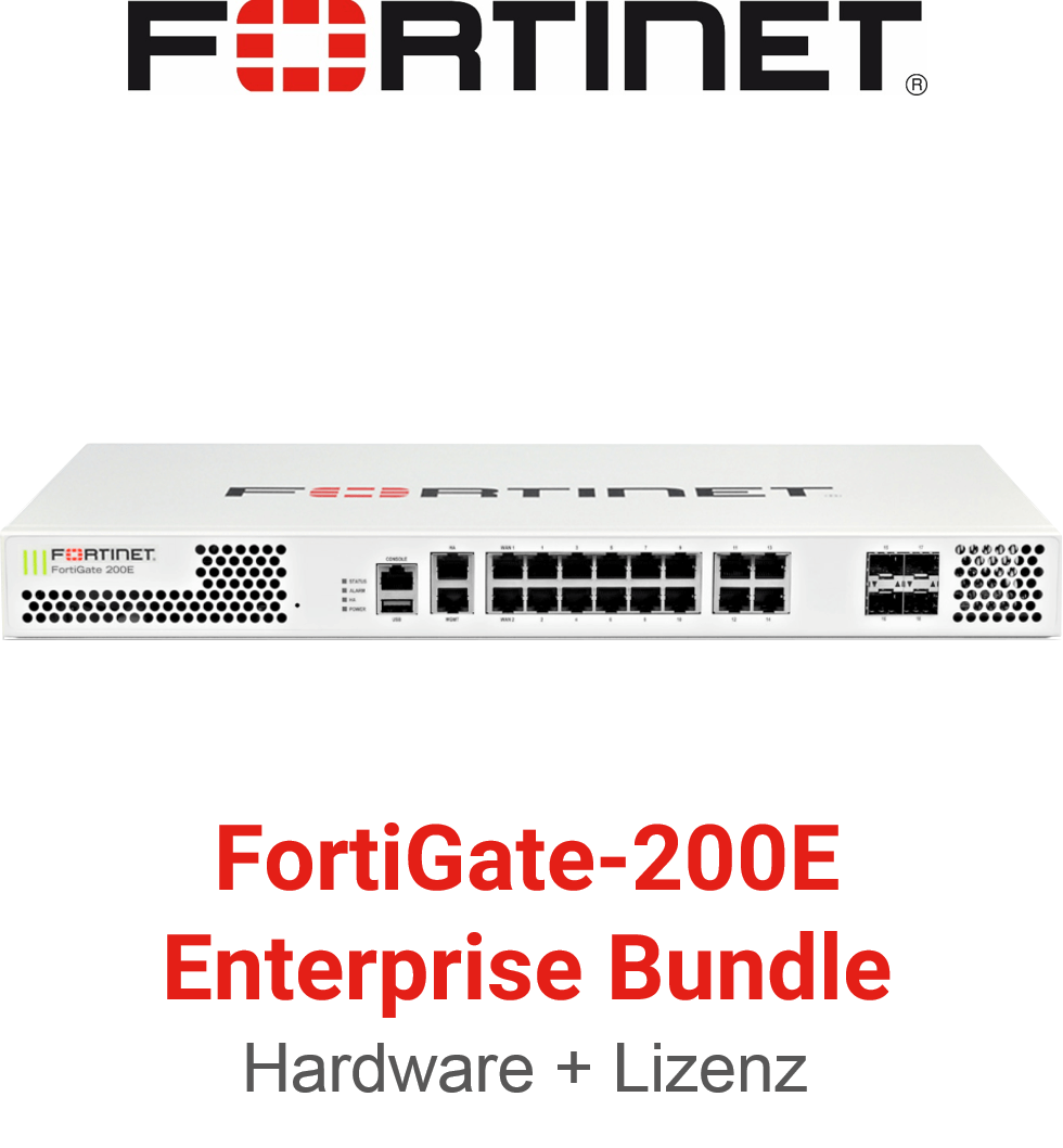 Fortinet FortiGate-200E - Enterprise Bundle (Hardware + Lizenz)