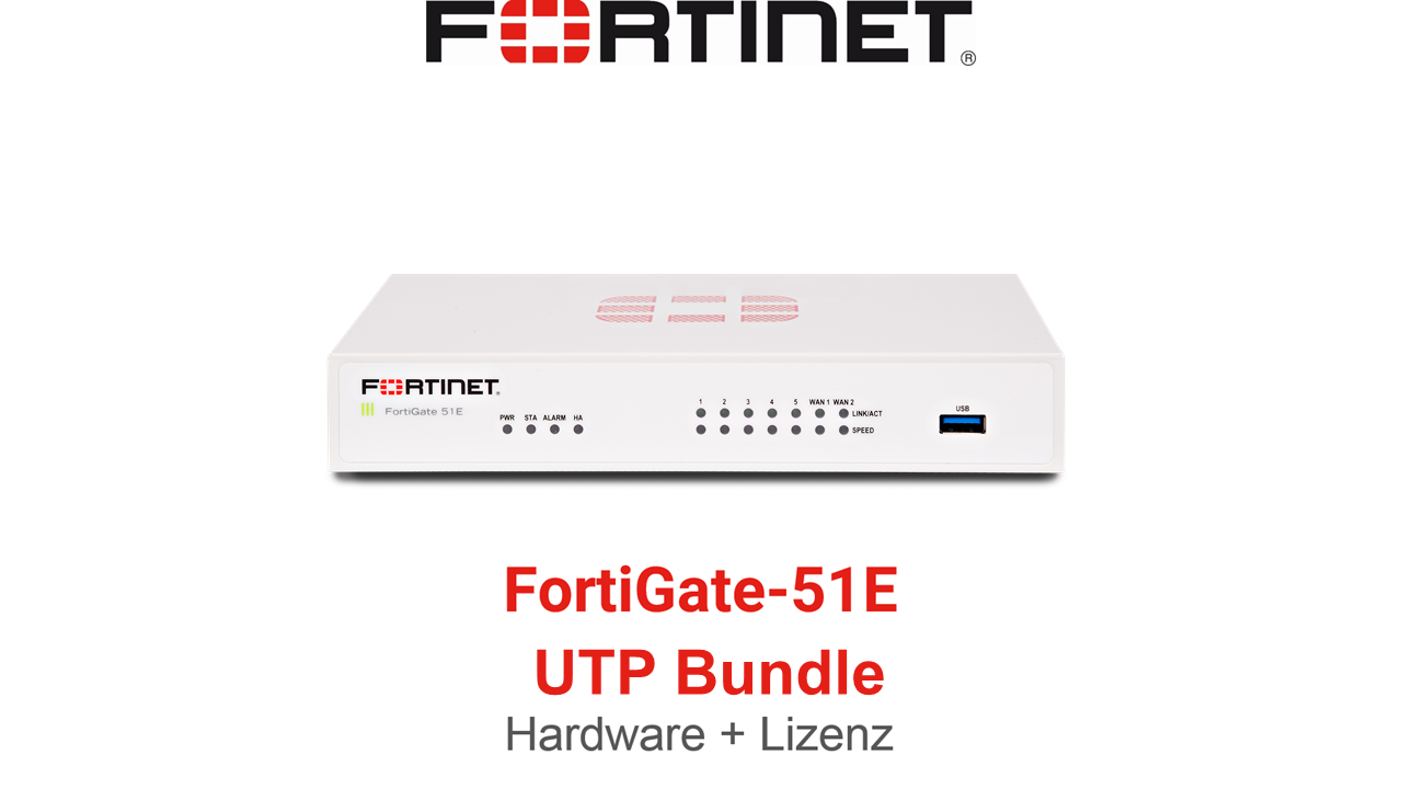 Fortinet FortiGate-51E - UTM/UTP Bundle (Hardware + License) (FG