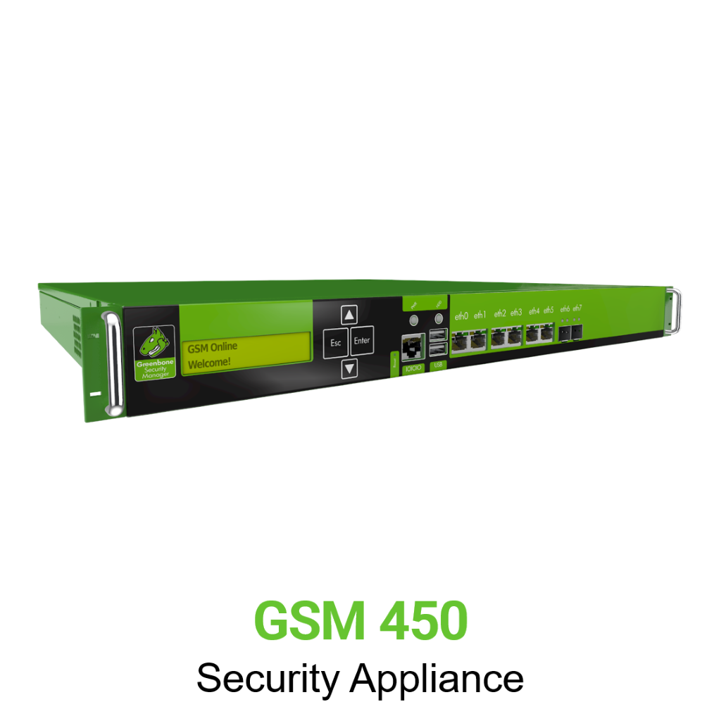 Greenbone GSM-450 Security Appliance Vorschaubild ohne Greenbone logo und mit Modellbezeichnung