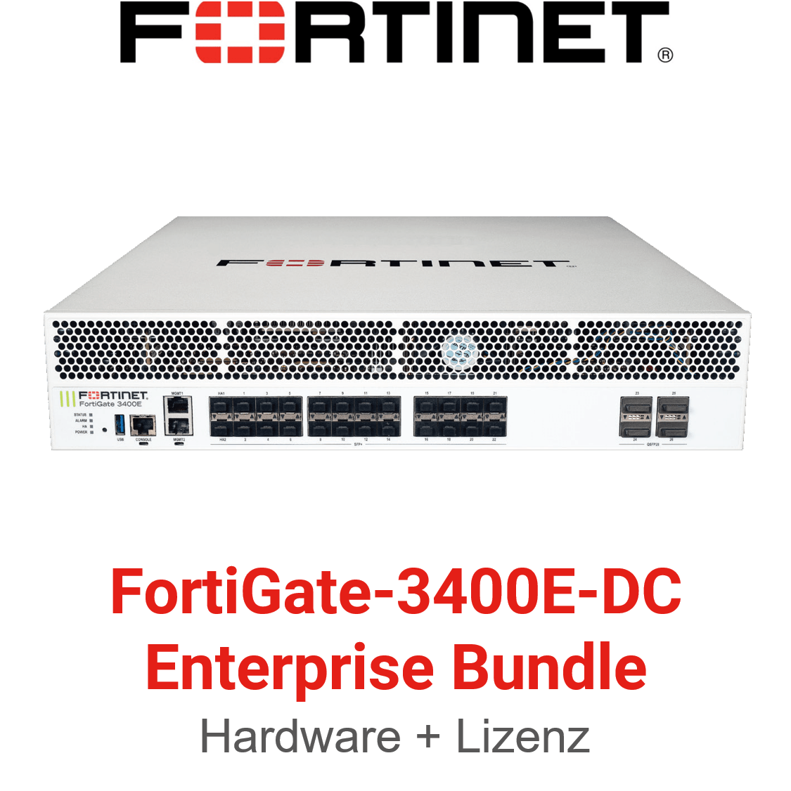 Fortinet FortiGate-3400E-DC - Enterprise Bundle (Hardware + Lizenz)