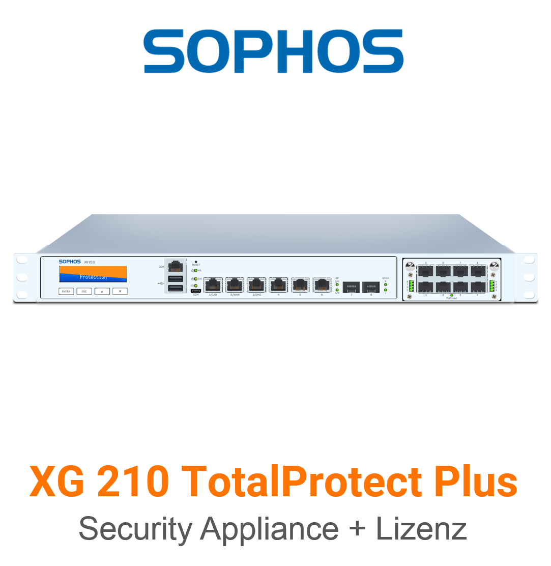 Sophos XG 210 TotalProtect Plus Bundle (Hardware + Lizenz) (End of Sale/Life)