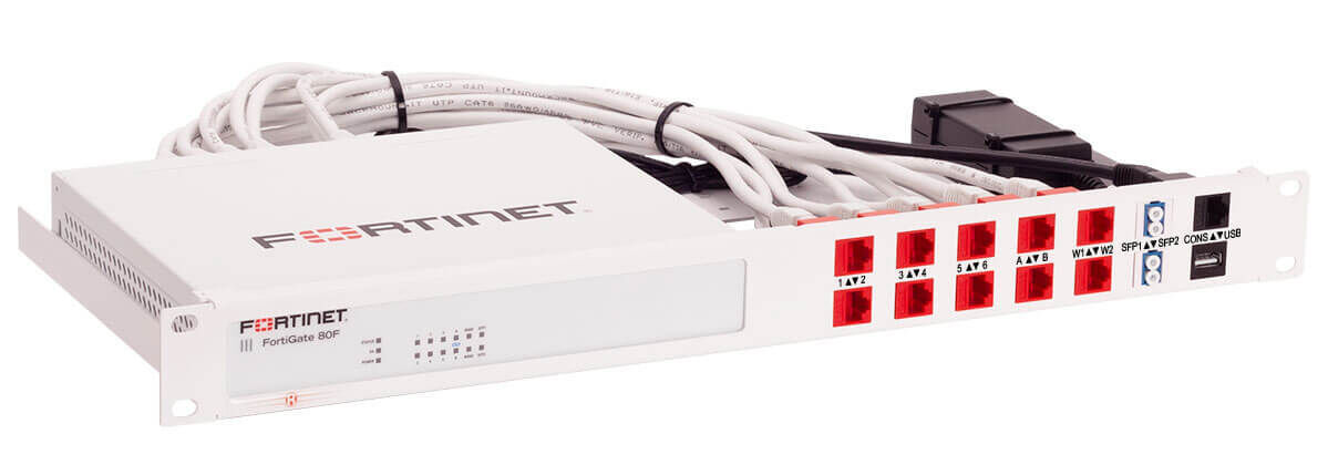 Rack Mount IT Kit für Fortinet FortiGate 80F/81F shielded/industrialized