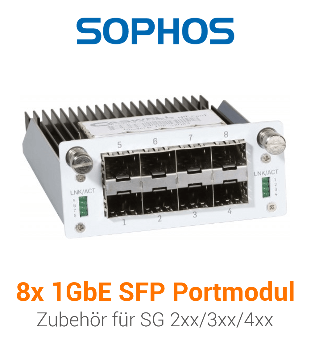 Sophos 8 port GbE SFP FleXi Port module