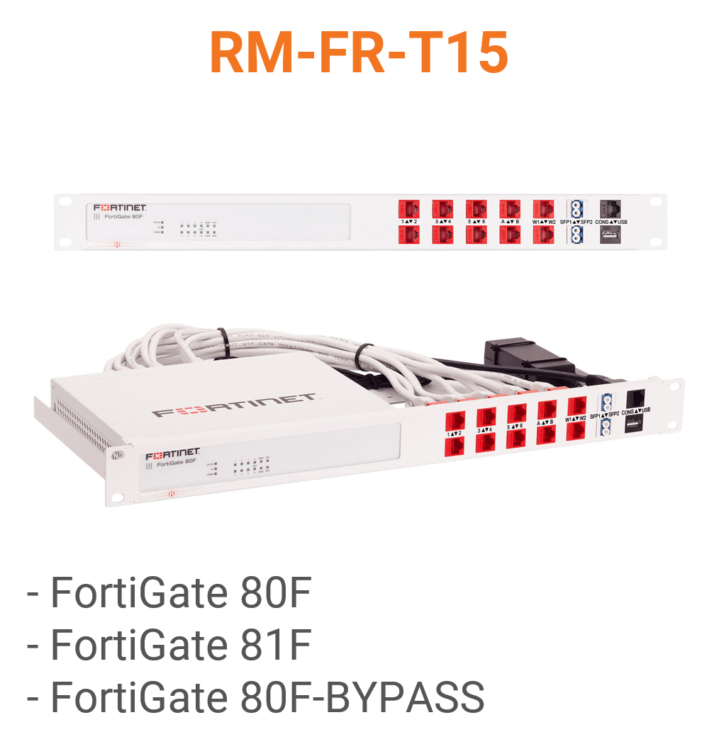 Rack Mount IT Kit für Fortinet FortiGate 80F/81F