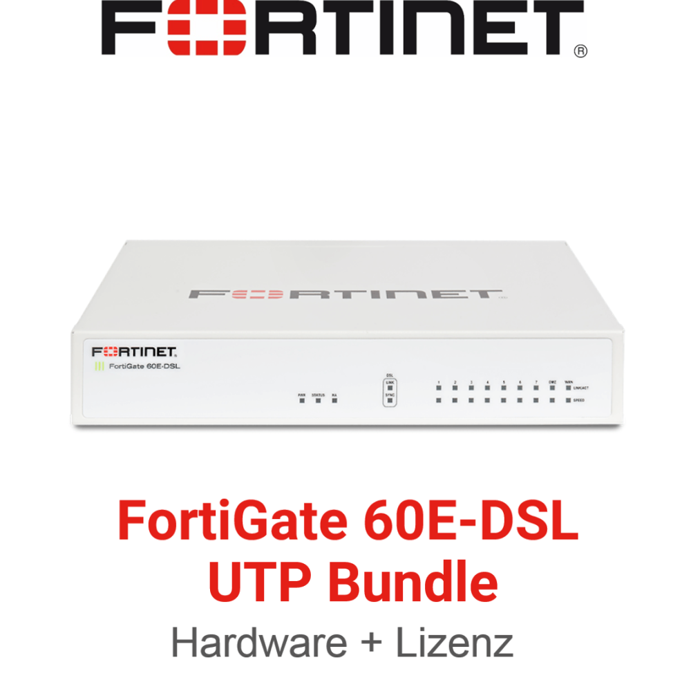 Fortinet FortiGate-60E-DSL - UTM/UTP Bundle (Hardware + Lizenz) (End of Sale/Life)