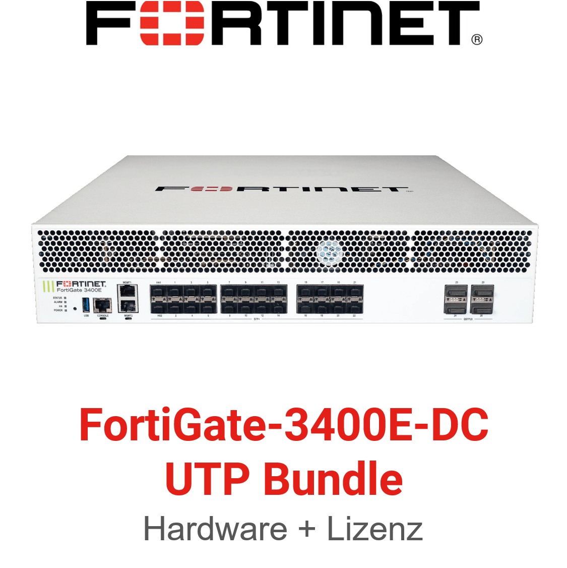 Fortinet FortiGate-3400E-DC - UTM/UTP Bundle (Hardware + Lizenz)