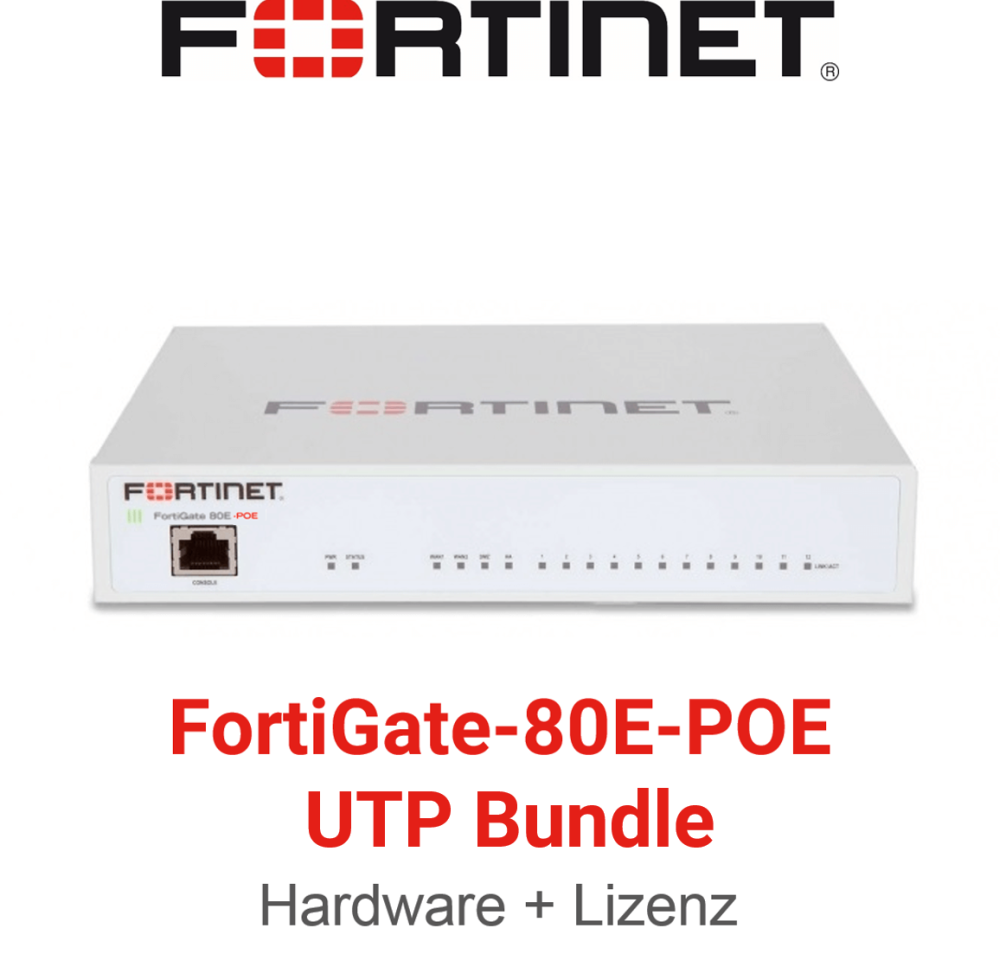 Fortinet FortiGate-80E-POE - UTM/UTP Bundle (End of Sale/Life)
