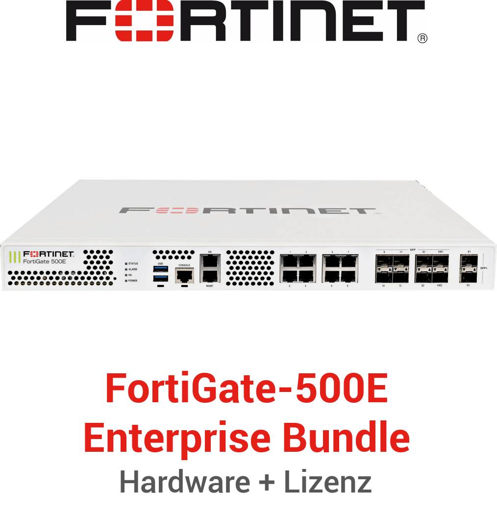 Fortinet FortiGate-500E - Enterprise Bundle (Hardware + Lizenz) (End of Sale/Life)