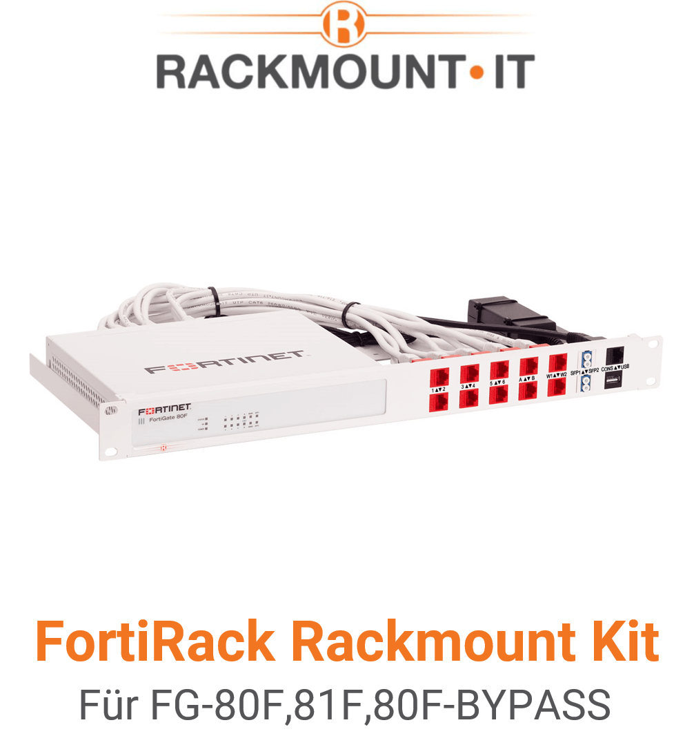 Rack Mount IT Kit für Fortinet FortiGate 80F/81F shielded/industrialized