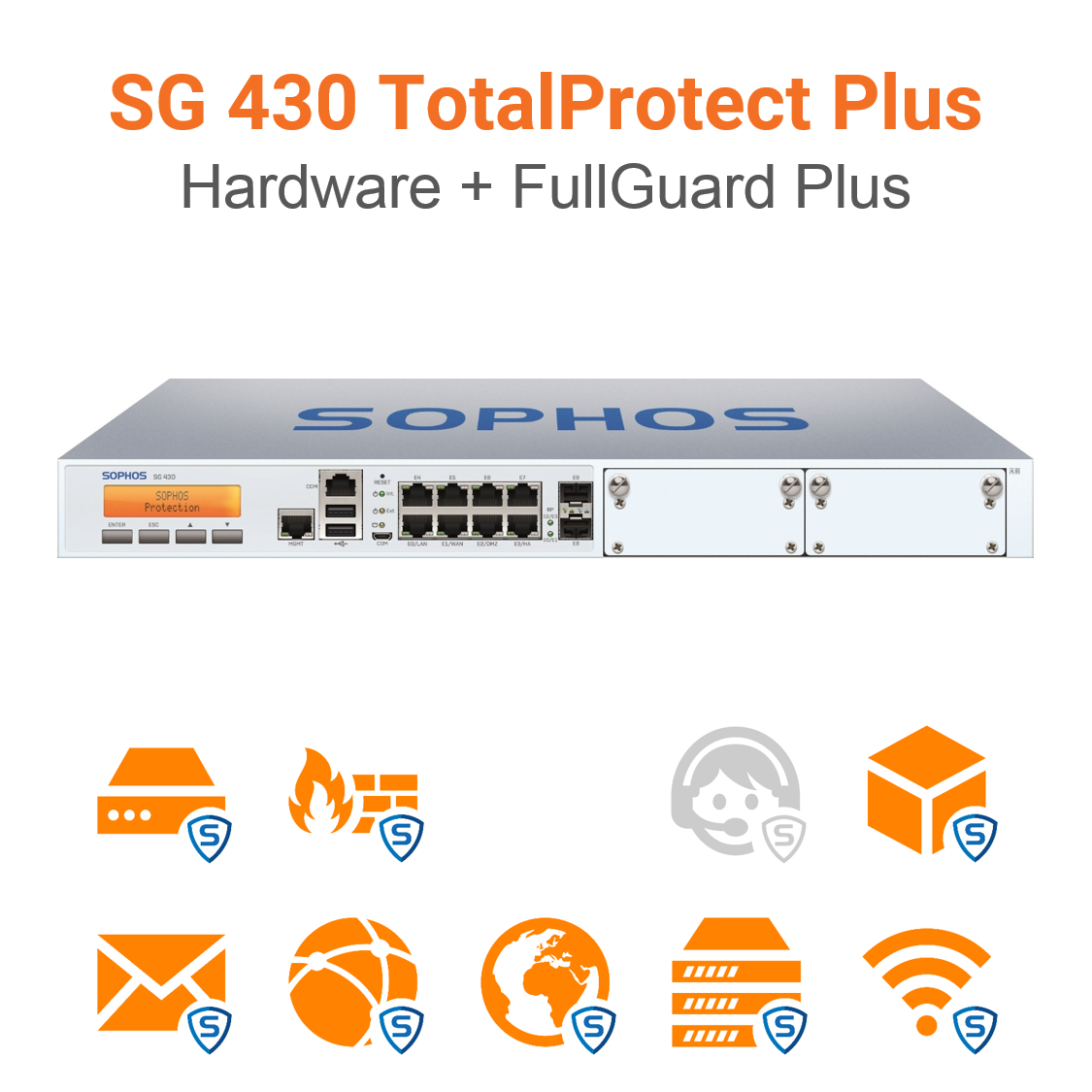 Sophos SG 430 TotalProtect Plus Bundle (Hardware + Lizenz) (End of Sale/Life)