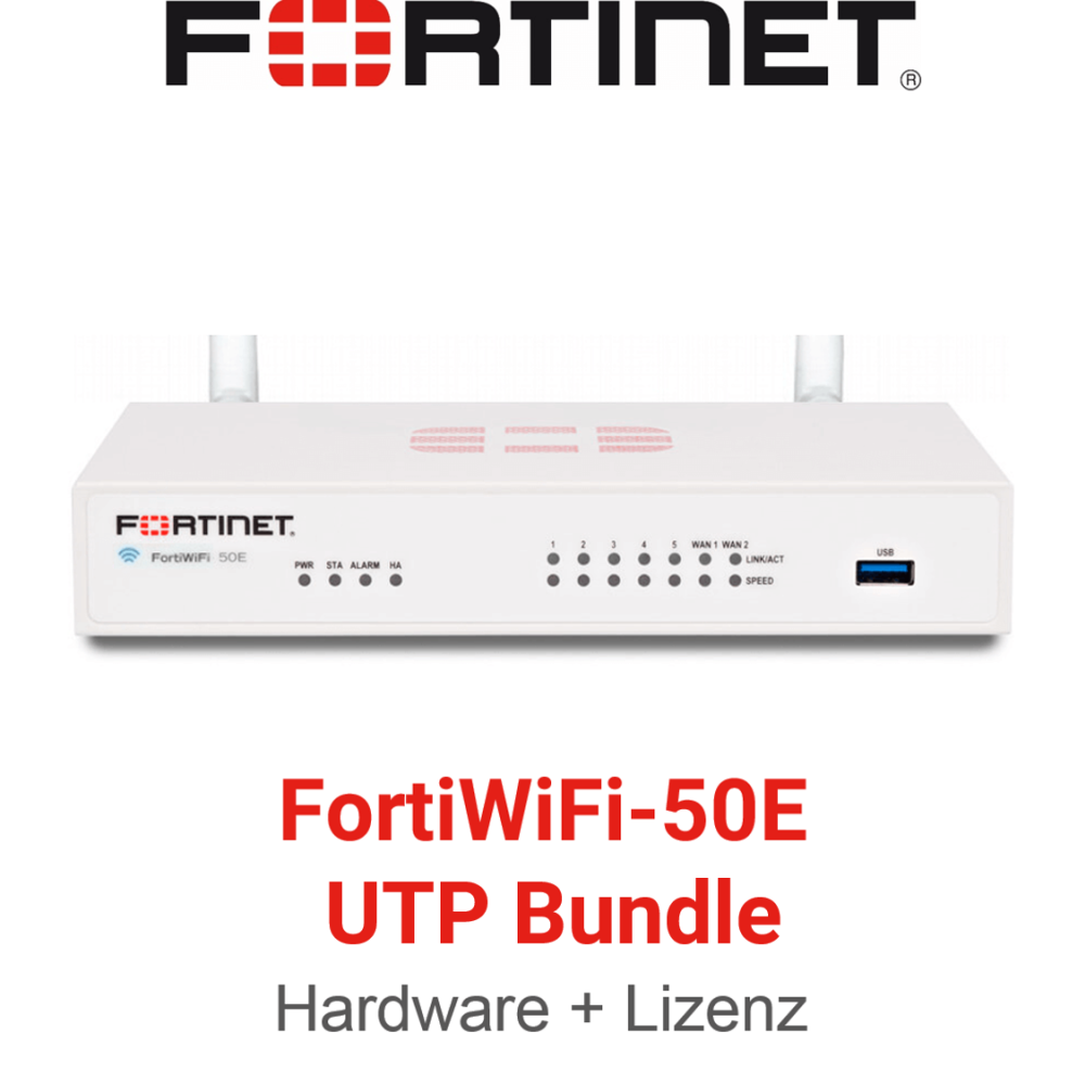 Fortinet FortiWifi-50E - UTM/UTP Bundle (Hardware + Lizenz)
