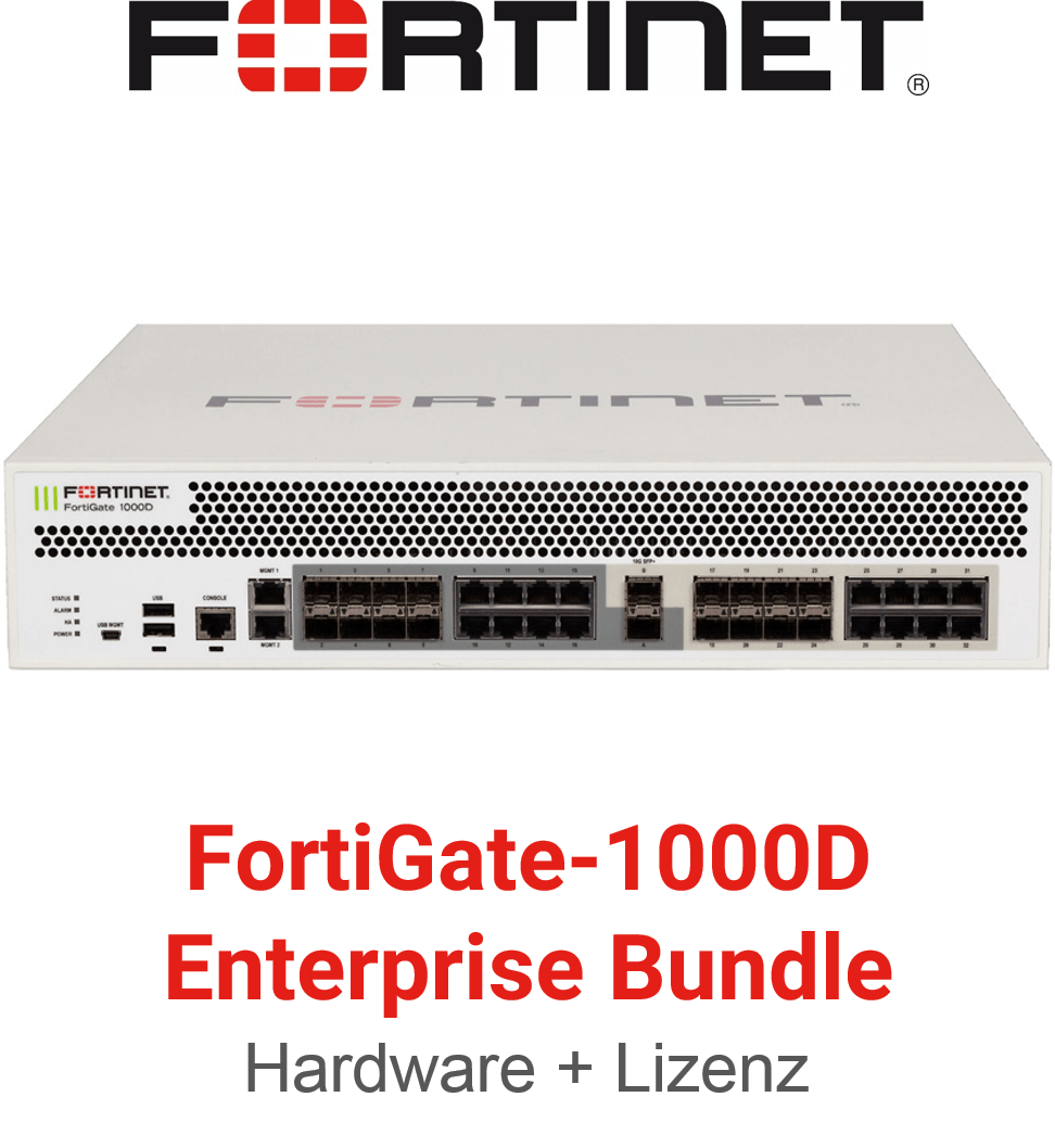 Fortinet FortiGate-1000D - Enterprise Bundle (Hardware + Lizenz)
