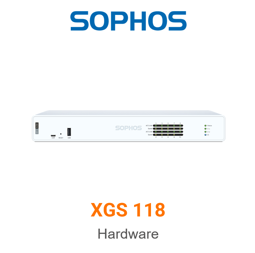 Sophos XGS 118 Firewall Hardware Vorderseite