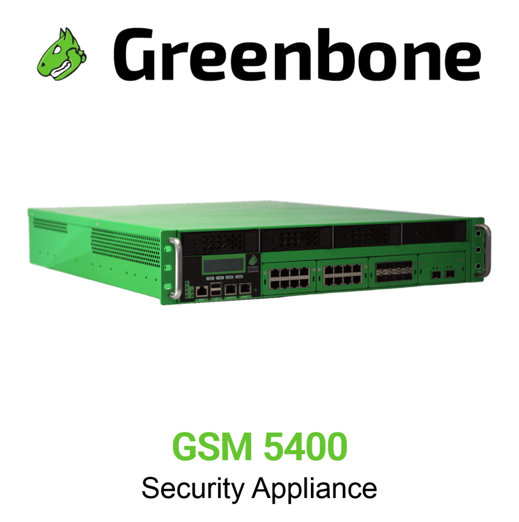 Greenbone GSM-5400 Security Appliance Vorschaubild  mit Greenbone logo und Modellbezeichnung