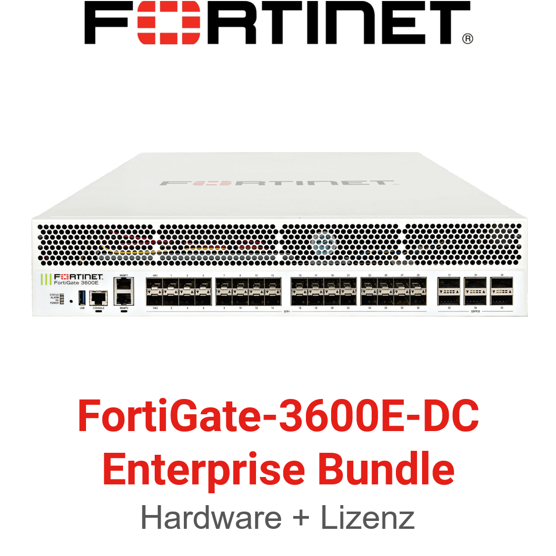 Fortinet FortiGate-3600E-DC - Enterprise Bundle (Hardware + Lizenz)