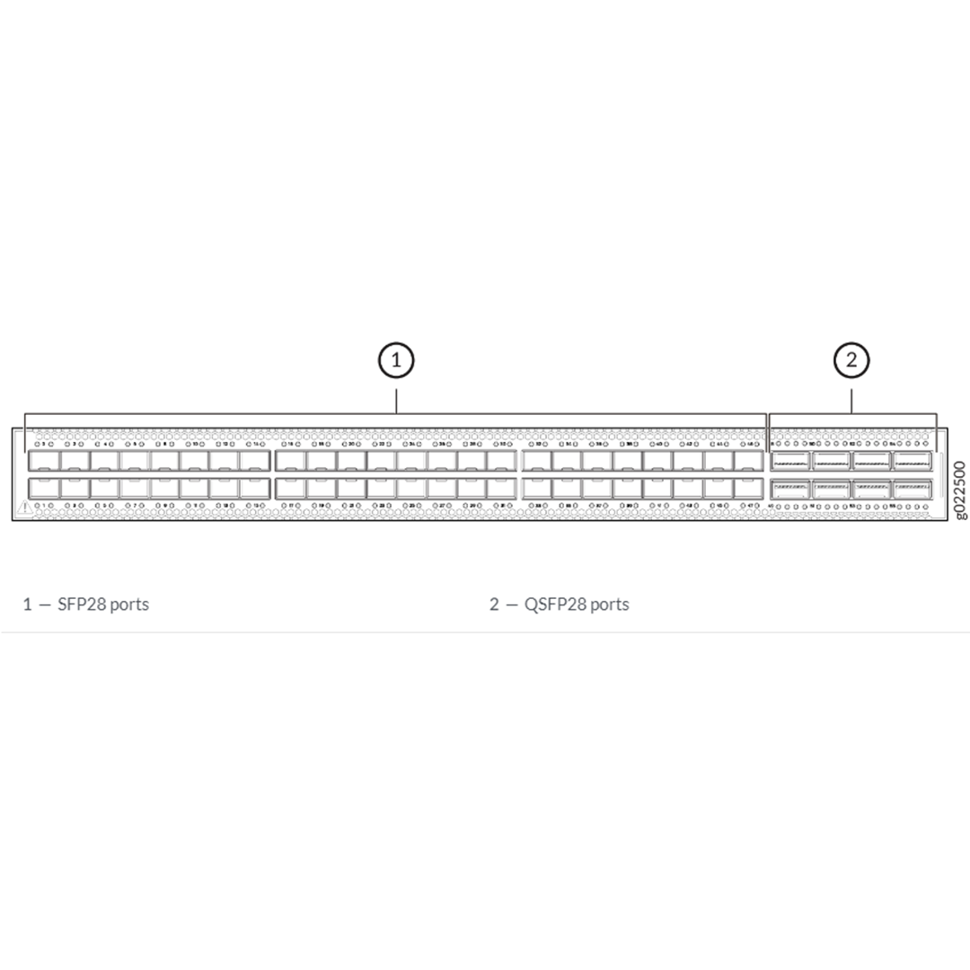 Juniper Networks EX4650 48X25G+8X100G DC AIRFLOW OUT