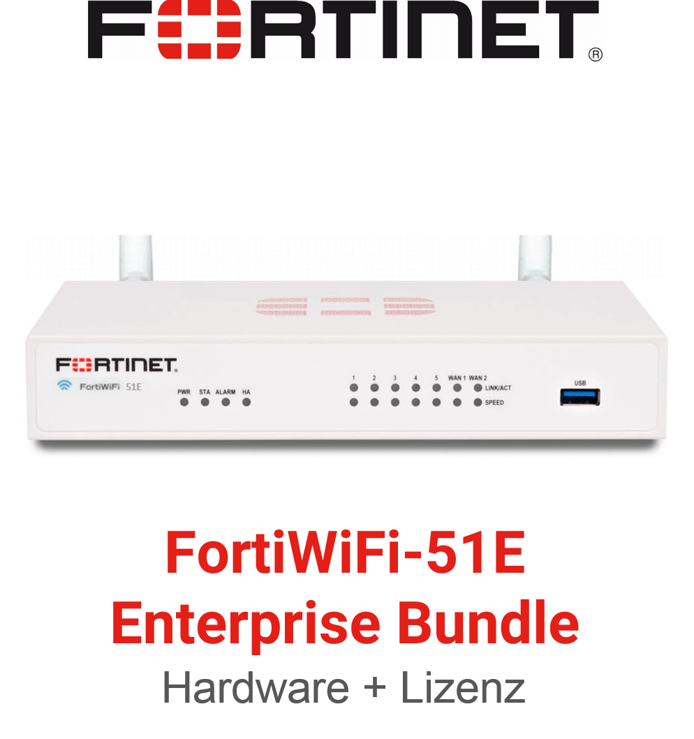 Fortinet FortiWifi-51E - Enterprise Bundle (Hardware + Lizenz)