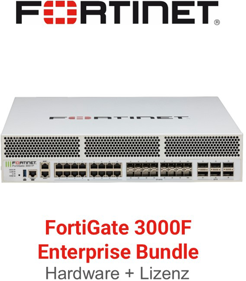 Fortinet FortiGate-3000F Enterprise Bundle (Hardware + Lizenz)