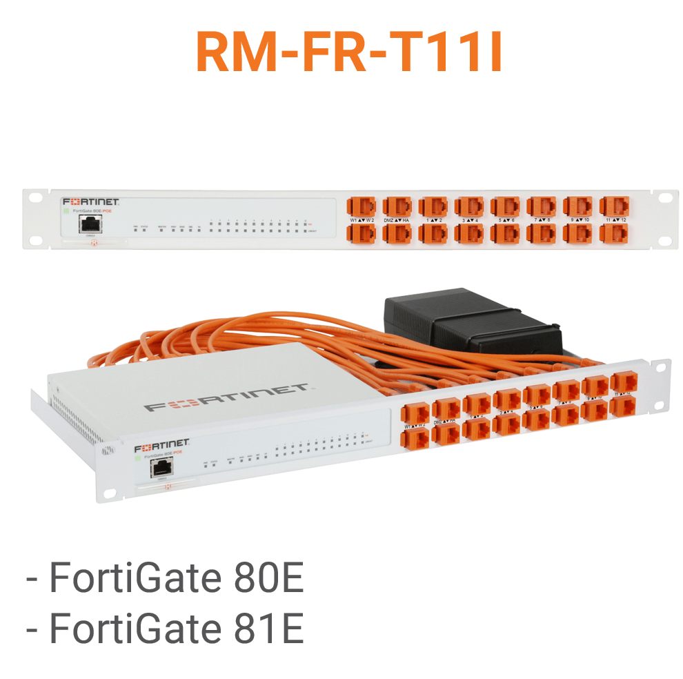 Rack Mount IT Kit für Fortinet FortiGate 80E / 81E shielded/industrialized (End of Sale/Life)