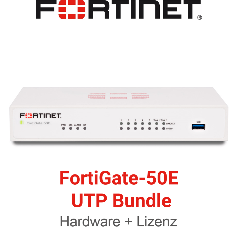 Fortinet FortiGate-50E - UTM/UTP Bundle (Hardware + Lizenz)