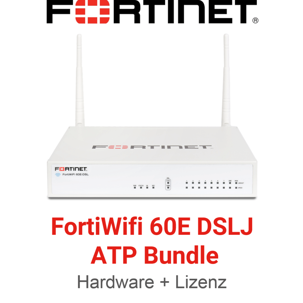 Fortinet FortiWifi-60E-DSLJ - ATP Bundle (Hardware + Lizenz)