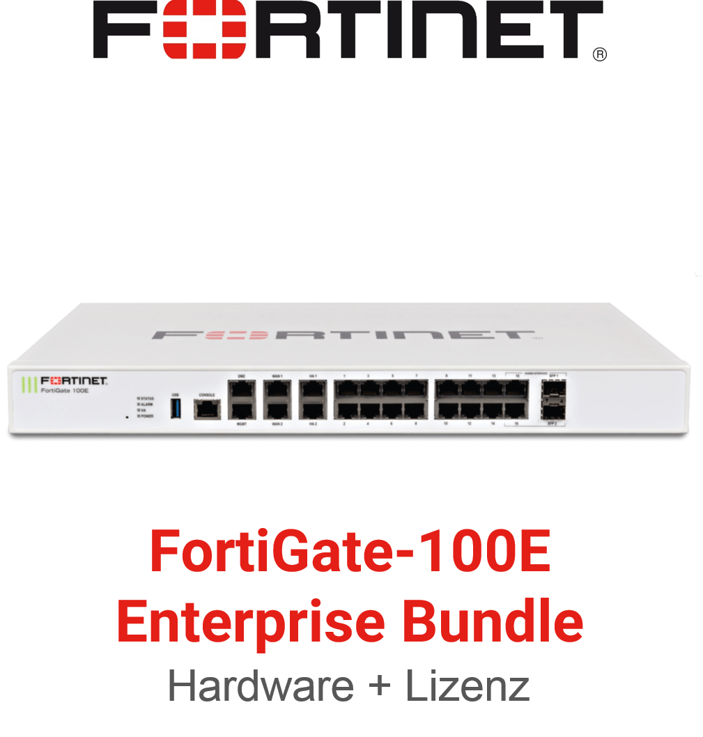 Fortinet FortiGate-100E - Enterprise Bundle (Hardware + Lizenz)