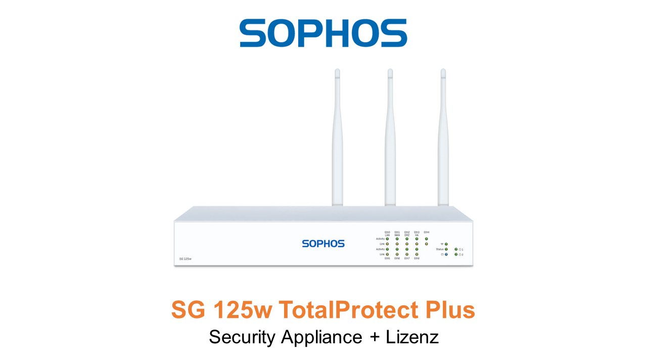 Sophos SG 125w TotalProtect Plus Bundle (Hardware + Lizenz)