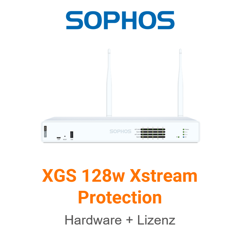 Sophos XGS 128w Firewall Hardware + Xstream Protection Lizenz Vorderseite